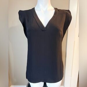 White House Black Market Black Sleeveless Blouse